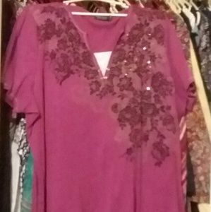 LOT of TWO Berry colored Tops